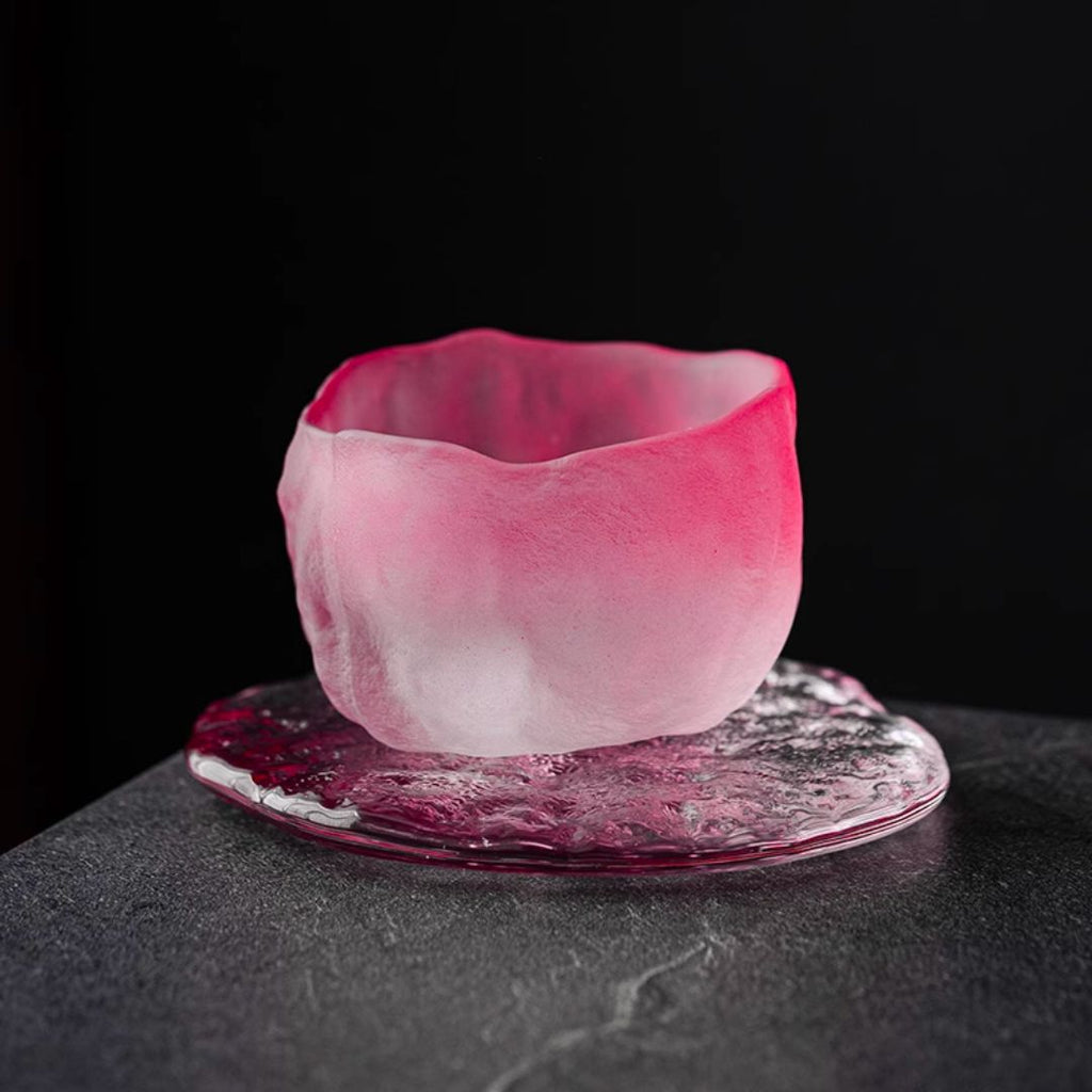 Haru Sip - Japanese Style Glass Cup & Coaster Set - Loko Box Store