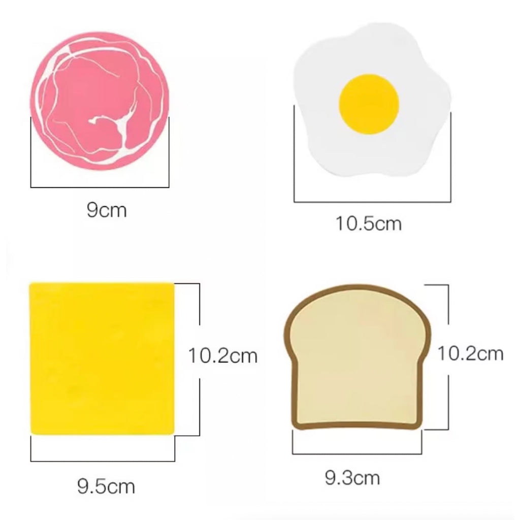 Cheese Ham Bread Egg Coaster - Loko Box Store