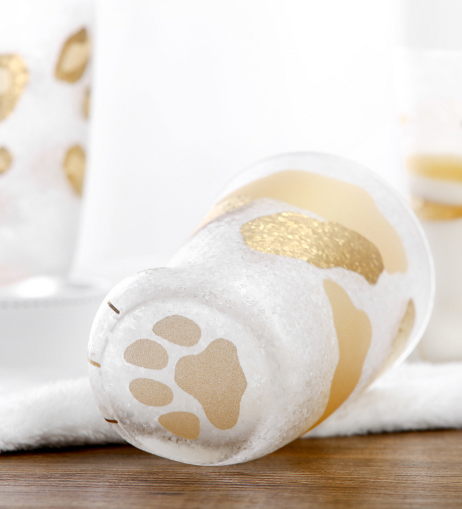 Cat Paw Premium Gold Glass Cup - Loko Box Store